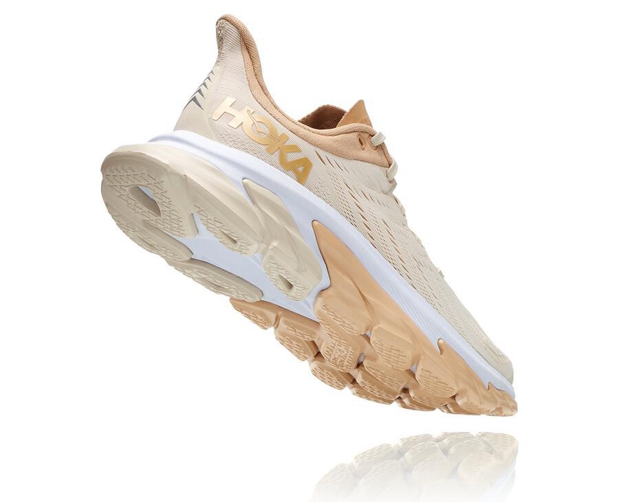 Running Shoes Womens - Hoka One One Clifton Edge - Beige - BNDPHLT-05